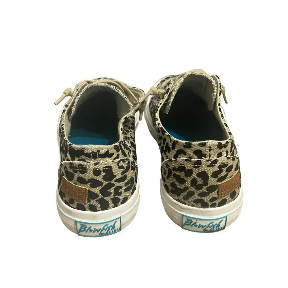Blowfish Women's Malibu Play Natural City Kitty Cheetah Canvas Sneaker SIZE 8 - Picture 4 of 7